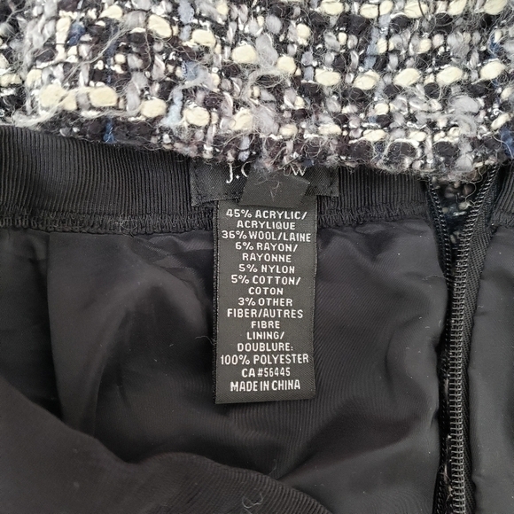 J. Crew Pencil Skirt in Midnight Tweed, Size 6 - Picture 5 of 8